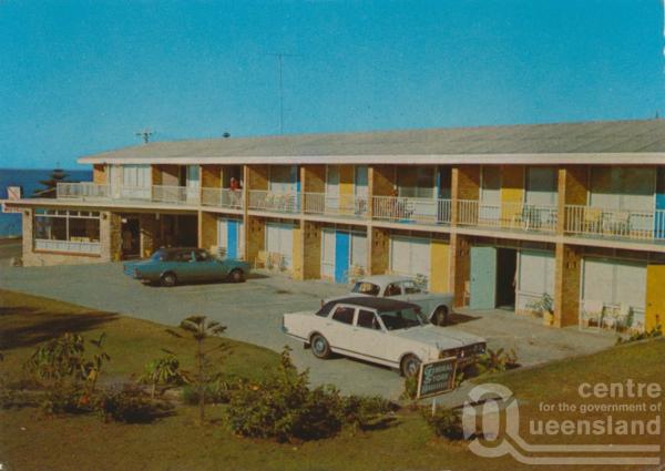 <span class="caption-caption">Waltzing Matilda Motel, Margate</span>, c1972. <br />Postcard by <span class="caption-publisher">Murray Views Pty Ltd</span>, collection of <span class="caption-contributor">Centre for the Government of Queensland</span>.