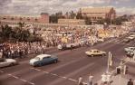 <span class="caption-caption">Labour day march ending at the Showgrounds, Bowen Hills</span>, c1970s. <br />Slide, collection of <span class="caption-contributor">Robin Barron</span>.