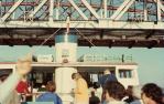 <span class="caption-caption">Cruising under Indooroopilly Rail and Toll Bridge, Brisbane</span>, 1967. <br />Slide, collection of <span class="caption-contributor">Robin Barron</span>.