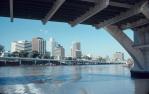 <span class="caption-caption">Cruising under the William Jolly Bridge, Brisbane</span>, 1978. <br />Slide, collection of <span class="caption-contributor">Robin Barron</span>.