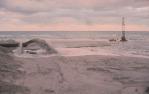 <span class="caption-caption">Sand pumping as part of beach restoration, Surfers Paradise</span>, c1970s. <br />Slide, collection of <span class="caption-contributor">Robin Barron</span>.