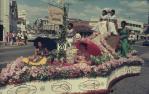 <span class="caption-caption">Warana parade float, corner of Barry Parade and Gipps Street, Fortitude Valley</span>, c1970. <br />Slide, collection of <span class="caption-contributor">Robin Barron</span>.