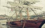<span class="caption-caption">New Endeavour at Kangaroo Point</span>, 1970. <br />Slide, collection of <span class="caption-contributor">Robin Barron</span>.