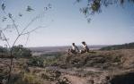 <span class="caption-caption">Surveying at Merton Gorge, looking west from Jundah Road, 40 miles from Winton</span>, 1974. <br />Slide, collection of <span class="caption-contributor">Bernie Searle & Loretta Searle</span>.