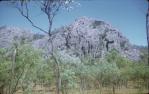 <span class="caption-caption">Limestone outcrops with cave below, Chillagoe</span>, 1971. <br />Slide, collection of <span class="caption-contributor">Elna Kerswell</span>.