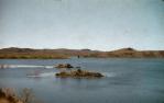<span class="caption-caption">Lake Corella, pumping station in distance, Mary Kathleen</span>, 1960. <br />Slide, collection of <span class="caption-contributor">Edward Robertson</span>.