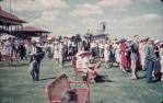 <span class="caption-caption">Crowd at racecourse, Emerald</span>, 1960s. <br />Slide, collection of <span class="caption-contributor">Gayle Ahearn</span>.