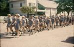 <span class="caption-caption">Anzac Day march, Barcaldine</span>, 1964. <br />Slide, collection of <span class="caption-contributor">Gladys Hartland</span>.