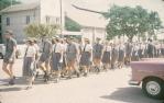 <span class="caption-caption">Anzac Day march, Barcaldine</span>, 1963. <br />Slide, collection of <span class="caption-contributor">Gladys Hartland</span>.