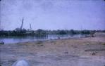 <span class="caption-caption">The half-completed new (and only) bridge over the Normanton River, Normanton</span>, 1973. <br />Slide, collection of <span class="caption-contributor">John Hindmarsh</span>.