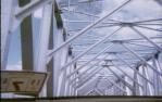 <span class="caption-caption">The Burdekin Bridge, photographed from a 1957 Ford Zephyr</span>, 1966. <br />Slide, collection of <span class="caption-contributor">Jim McDougall</span>.