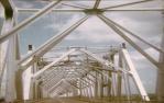 <span class="caption-caption">The Burdekin Bridge, photographed from a 1957 Ford Zephyr</span>, 1966. <br />Slide, collection of <span class="caption-contributor">Jim McDougall</span>.