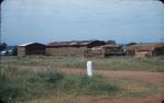 <span class="caption-caption">So-called 'wet stocks' of peanuts, too moist to bulk handle, at rear of peanut silos, Kingaroy</span>, c1950s. <br />Slide, collection of <span class="caption-contributor">John Thun</span>.