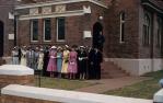 <span class="caption-caption">Church parade, Kingaroy</span>, c1950s. <br />Slide, collection of <span class="caption-contributor">John Thun</span>.