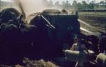 <span class="caption-caption">Stationary peanut thrashing, Kingaroy Shire</span>, c1958. <br />Slide, collection of <span class="caption-contributor">John Thun</span>.