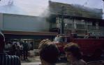<span class="caption-caption">Front view of Palace Hotel on fire, Flinders Street west, Townsville</span>, 1964. <br />Slide, collection of <span class="caption-contributor">Lynne Clancy</span>.