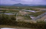 <span class="caption-caption">Behind the dam wall, Ross River Dam under construction, Townsville</span>, 1973. <br />Slide, collection of <span class="caption-contributor">Lynne Clancy</span>.