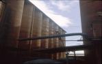 <span class="caption-caption">Peanut silos, Kingaroy</span>, 1965. <br />Slide, collection of <span class="caption-contributor">Lynne Cain</span>.
