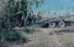<span class="caption-caption">Retrieving a traction engine near Majors Creek</span>, 1975. <br />Slide, collection of <span class="caption-contributor">Margaret Flecker</span>.