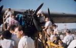 <span class="caption-caption">Public viewing Kingsford Smith's "Southern Cross" brought  by road from Sydney, Archerfield aerodrome</span>, 1957. <br />Slide, collection of <span class="caption-contributor">Oswald  Endacott</span>.