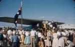 <span class="caption-caption">Public viewing Kingsford Smith's "Southern Cross" brought  by road from Sydney, Archerfield aerodrome</span>, 1957. <br />Slide, collection of <span class="caption-contributor">Oswald  Endacott</span>.