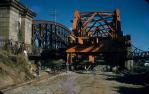 <span class="caption-caption">North end of the new rail bridge, Indooroopilly</span>, 1957. <br />Slide, collection of <span class="caption-contributor">Oswald  Endacott</span>.