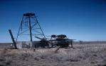 <span class="caption-caption">Hospital Hill, Roma, old petroleum-drilling derrick (cut down in height and converted to a bore-water pump-head)</span>, c1959. <br />Slide, collection of <span class="caption-contributor">Patrick Conaghan</span>.