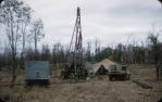 <span class="caption-caption">Roma district, well-sinker’s camp and water-bore testing operations on “Dargal” property</span>, 1959. <br />Slide, collection of <span class="caption-contributor">Patrick Conaghan</span>.
