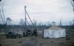 <span class="caption-caption">Roma district, well-sinker’s camp and water-bore testing operations on “Dargal” property</span>, 1959. <br />Slide, collection of <span class="caption-contributor">Patrick Conaghan</span>.