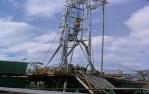 <span class="caption-caption">Roma district, Timbury Hills, petroleum-exploration rig</span>, 1965. <br />Slide, collection of <span class="caption-contributor">Patrick Conaghan</span>.