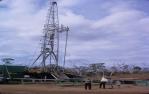 <span class="caption-caption">Roma district, Timbury Hills, petroleum-exploration rig</span>, 1965. <br />Slide, collection of <span class="caption-contributor">Patrick Conaghan</span>.