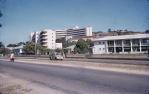 <span class="caption-caption">The General Hospital at Townsville, with L-shaped new nurses quarters behind</span>, 1958. <br />Slide, collection of <span class="caption-contributor">Peter Petersen</span>.