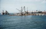 <span class="caption-caption">Extensions to the port of Townsville to handle the export of bulk sugar</span>, 1960. <br />Slide, collection of <span class="caption-contributor">Peter Petersen</span>.