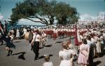 <span class="caption-caption">Fife band at Scarborough state school's Anzac Day procession,  Redcliffe</span>, 1959. <br />Slide, collection of <span class="caption-contributor">Richard Hopkins</span>.