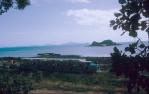 <span class="caption-caption">View from Brampton Island, train with Goldsmith Island in background, Whitsunday, Great Barrier Reef</span>, 1968. <br />Slide, collection of <span class="caption-contributor">Richard Hopkins</span>.