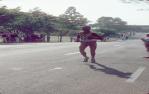 <span class="caption-caption">Commonwealth Games marathon, Sir Fred Schonell Drive, St Lucia</span>, 1982. <br />Slide, collection of <span class="caption-contributor">Ruth Read</span>.