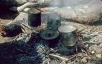 <span class="caption-caption">Camp fire cooking, Catfish Hole waterhole, Lakefield National Park, Cook Shire</span>, 1982. <br />Slide, collection of <span class="caption-contributor">Ruth Read</span>.