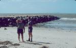 <span class="caption-caption">Quintell beach with jetty, Cook Shire</span>, 1982. <br />Slide, collection of <span class="caption-contributor">Ruth Read</span>.