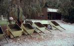 <span class="caption-caption">Hand-carts provided by the resort for taking diving equipment to the beach, Lady Elliot Island</span>, 1987. <br />Slide, collection of <span class="caption-contributor">Ruth Read</span>.