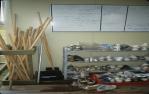 <span class="caption-caption">Activities board, walking staffs and shoes, Lady Elliot Island</span>, 1987. <br />Slide, collection of <span class="caption-contributor">Ruth Read</span>.