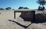 <span class="caption-caption">National park sign, Simpson Desert</span>, 1995. <br />Slide, collection of <span class="caption-contributor">Ruth Read</span>.