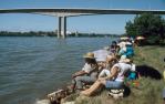 <span class="caption-caption">Waiting for the Tall ship flotilla Brisbane River</span>, 1987. <br />Slide, collection of <span class="caption-contributor">Ruth Read</span>.