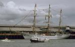 <span class="caption-caption">Tall ship Brisbane River</span>, 1987. <br />Slide, collection of <span class="caption-contributor">Ruth Read</span>.