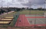 <span class="caption-caption">Tennis courts and trampolines, National Fitness Camp, Tallebudgera</span>, 1982. <br />Slide, collection of <span class="caption-contributor">Ruth Read</span>.