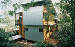 <span class="caption-caption">South-East elevation, Brannigan House, St Lucia, Brisbane</span>, 1994. <br />Slide by <span class="caption-publisher">Michael Keniger</span>, collection of <span class="caption-contributor">University of Queensland Library</span>.