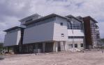 <span class="caption-caption">Colonnade to south-west elevation, Sunshine Coast University Library, Maroochydore</span>, date unknown. <br />Slide by <span class="caption-publisher">Michael Keniger</span>, collection of <span class="caption-contributor">University of Queensland Library</span>.