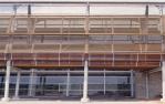 <span class="caption-caption">Batten screen to north-east elevation, Sunshine Coast University Library, Maroochydore</span>, date unknown. <br />Slide by <span class="caption-publisher">Michael Keniger</span>, collection of <span class="caption-contributor">University of Queensland Library</span>.