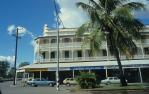 <span class="caption-caption">Street elevation, former Commercial Hotel and Chambers, Rockhampton</span>, 1979. <br />Slide by <span class="caption-publisher">Michael Keniger</span>, collection of <span class="caption-contributor">University of Queensland Library</span>.