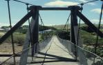 <span class="caption-caption">Pedestrian suspension bridge, Mount Morgan</span>, 1986. <br />Slide by <span class="caption-publisher">Michael Keniger</span>, collection of <span class="caption-contributor">University of Queensland Library</span>.