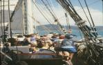 <span class="caption-caption">On board the Golden Plover tourist sailing ship, Airlie Beach</span>, 1982. <br />Slide, collection of <span class="caption-contributor">Warwick Willmott</span>.